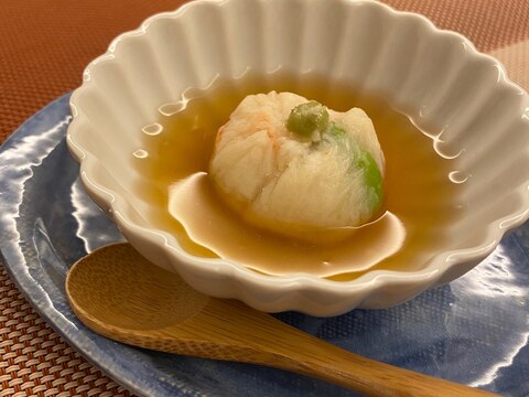 はんぺんで*海老しんじょ*あんかけ